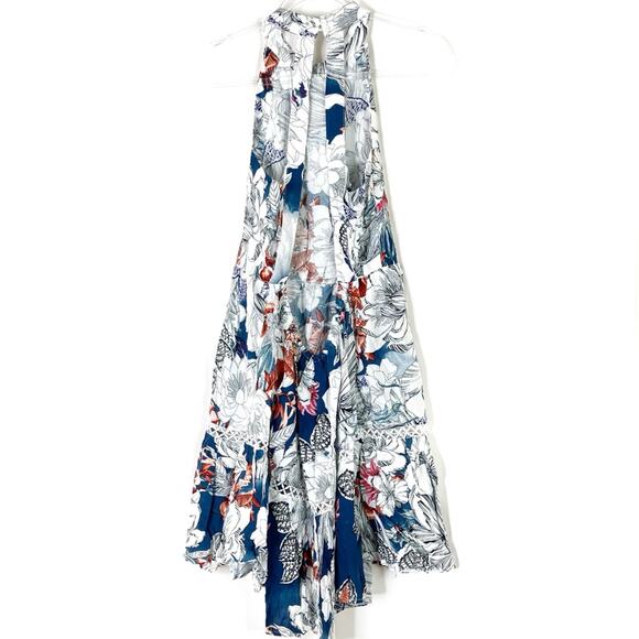 Jaase | Halter Neck Printed Beach Floral Open Back Dress M - Picture 9 of 9